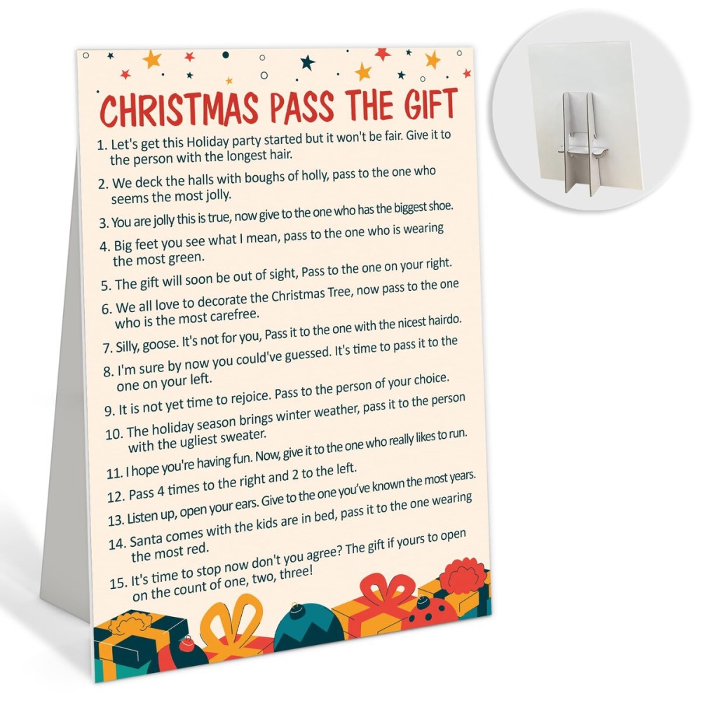 TCJIU Christmas Pass The Gift Game,Christmas Club Games,Winter Family Icebreaker Games,Trivia Games,Holiday Party Games & Activities,Classroom Games,School Christmas Games,Office Christmas Games,W2 TCJIU Christmas Pass The Gift Game,Christmas Club Games,Winter Family Icebreaker Games,Trivia Games,Holiday Party Games & Activities,Classroom Games,School Christmas Games,Office Christmas Games,W2