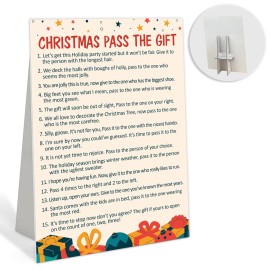 TCJIU Christmas Pass The Gift Game,Christmas Club Games,Winter Family Icebreaker Games,Trivia Games,Holiday Party Games & Activities,Classroom Games,School Christmas Games,Office Christmas Games,W2
