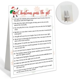 TCJIU Christmas Pass The Gift Game,Pass The Present Game,Pass The Gift Game Christmas,Christmas Party Game,Holiday Party Games,Classroom Games,Christmas Games for Families,Office Christmas Games,W1