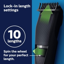Philips Norelco Beard Trimmer and Hair Clipper - Cordless Grooming, Rechargeable, Adjustable Length, Beard Trimmer and Hair Clipper - No Blade Oil Needed - BT3230/41