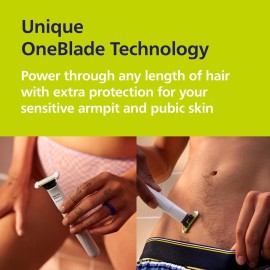 Philips Norelco OneBlade Intimate, Designed for Pubic Grooming, Trim & Shave with Extra Skin Protection, Waterproof, Model QP1924/70 Philips Norelco OneBlade Intimate, Designed for Pubic Grooming, Trim & Shave with Extra Skin Protection, Waterproof, Model QP1924/70