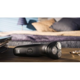 Philips Norelco Shaver 1100 Series, Dry Electric Shaver, 27 Self-Sharpening ComfortCut Blades, 4D Floating Heads, P-Cap, Deep Black, Model S1016/90 Philips Norelco Shaver 1100 Series, Dry Electric Shaver, 27 Self-Sharpening ComfortCut Blades, 4D Floating Heads, P-Cap, Deep Black, Model S1016/90