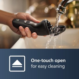 Philips Norelco Shaver 1100 Series, Dry Electric Shaver, 27 Self-Sharpening ComfortCut Blades, 4D Floating Heads, P-Cap, Deep Black, Model S1016/90 Philips Norelco Shaver 1100 Series, Dry Electric Shaver, 27 Self-Sharpening ComfortCut Blades, 4D Floating Heads, P-Cap, Deep Black, Model S1016/90