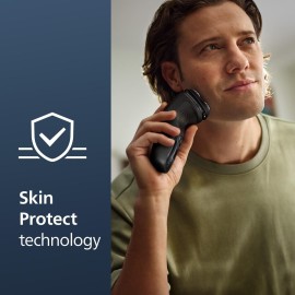 Philips Norelco Shaver 3900 Series, Wet and Dry Electric Shaver, P-Cap, Travel Pouch, Charging Stand, Storm Blue, Model S3341/92 Philips Norelco Shaver 3900 Series, Wet and Dry Electric Shaver, P-Cap, Travel Pouch, Charging Stand, Storm Blue, Model S3341/92