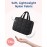 BAGSMART Travel Toiletry Bag with Jewelry Organizer, Hanging Travel Bag for Toiletries, Puffy Makeup Cosmetic Bag Organizer, Carry-on Travel Accessories Essentials, Black-M