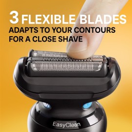 Braun Electric Shaver for Men, Series 5 5118s, Waterproof, Wet & Dry Shave, Turbo Shaving Mode, Foil Shaver with Precision Trimmer, Battery Powered, 50 Minute Battery Runtime