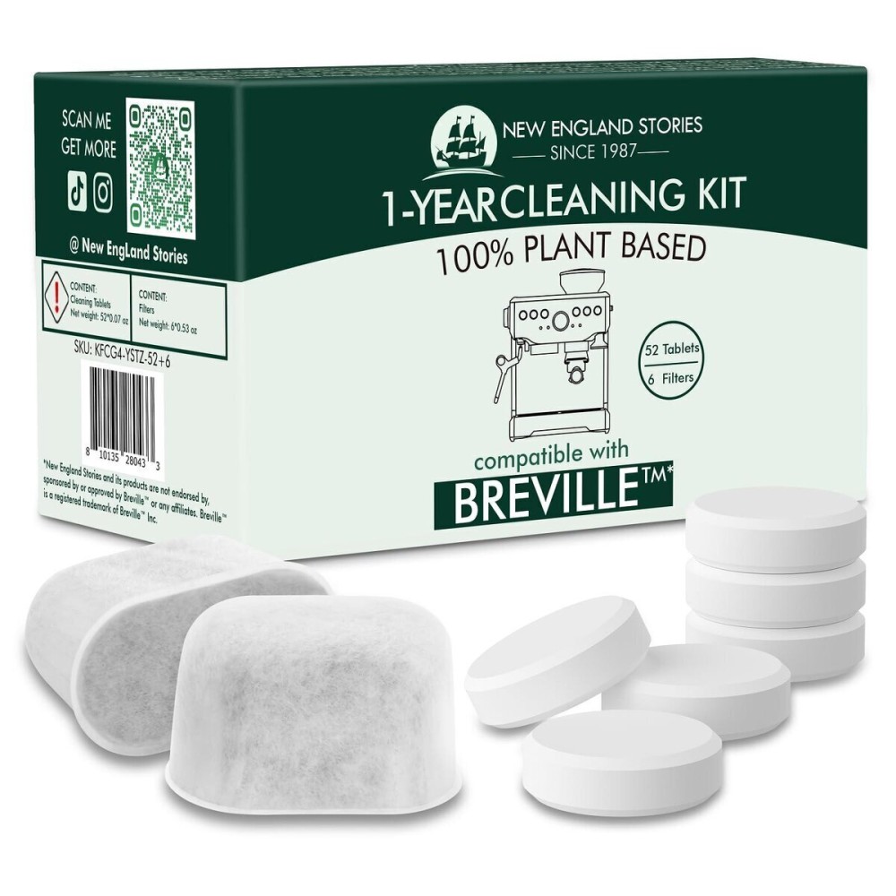 6 Pack Breville Compatible Charcoal Filters with 52 Cleaning Tablets, 1 Year Breville Compatible Maintenance Kit, Espresso Machine Clean Kit for Breville Barista Pro, Breville Infuser and more 6 Pack Breville Compatible Charcoal Filters with 52 Cleaning Tablets, 1 Year Breville Compatible Maintenance Kit, Espresso Machine Clean Kit for Breville Barista Pro, Breville Infuser and more
