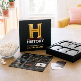 History Channel Trivia Board Game Deluxe Edition with 80s & 90s Expansion Pack - 2400+ General Knowledge Questions. Super Fun Party Card Game for Adults & Family in The Pursuit of Trivial Knowledge