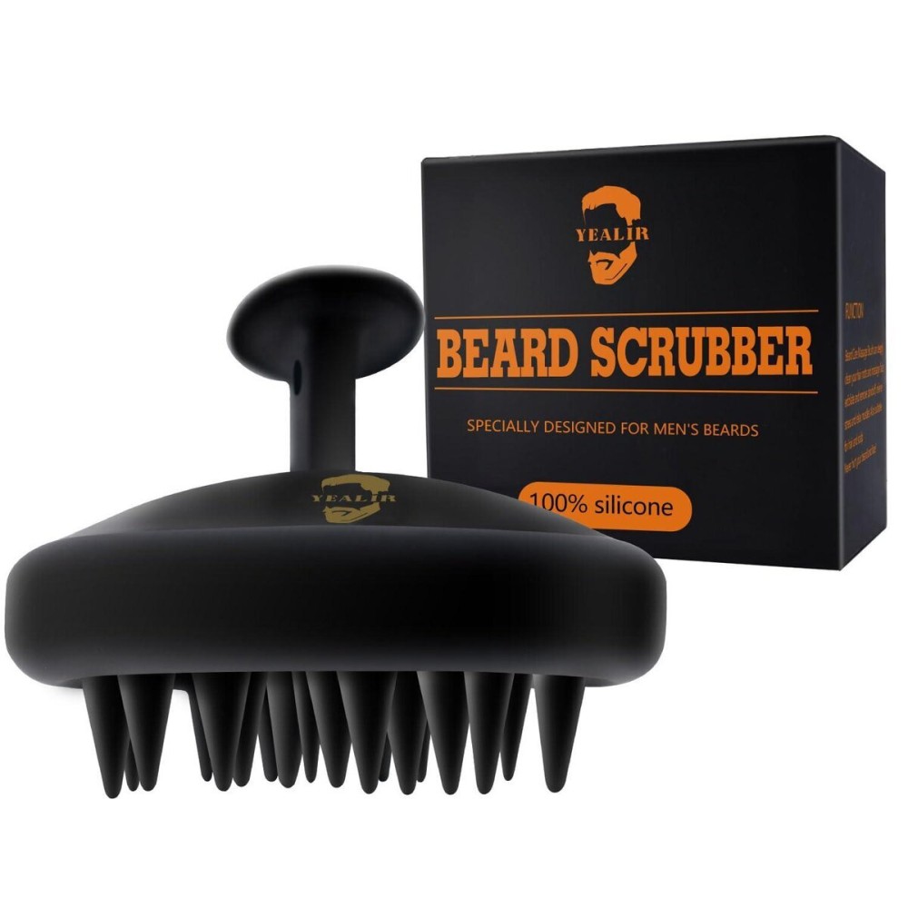 Beard Brush for Men, Silicone Beard Scrubber, Deep Cleans, Hair & Beard Exfoliator Helping Beard Shampoo Better Clean the Beard, Good Helper for Beard Oil - Eco & Reusable Beard Brush for Men, Silicone Beard Scrubber, Deep Cleans, Hair & Beard Exfoliator Helping Beard Shampoo Better Clean the Beard, Good Helper for Beard Oil - Eco & Reusable