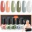 modelones Nail Polish Set 6 Colors St. Patrick\'s Day Green Blue Glitter Nail Polish Set Quick Dry Polish Kit Finger Mini Bulk Manicure DIY Nail Art Salon Home Gift For Women Girl