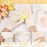 Anezus Exfoliating Back Scrubber Bath Gloves Set, Exfoliating Shower Towel with Shower Gloves for Body Scrub, Back Cleaner Wash Gloves to Remove Dead Skin (Beige)