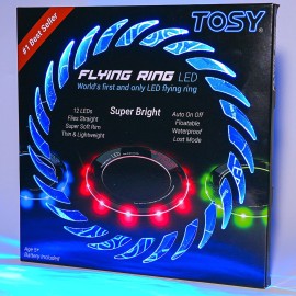TOSY Flying Ring - 12 LEDs, Super Bright, Lost Mode, Auto Light Up, Safe & Soft, Waterproof, Lightweight, Birthday, Camping Toy, Easter Gift for Kid/Boy/Girl TOSY Flying Ring - 12 LEDs, Super Bright, Lost Mode, Auto Light Up, Safe & Soft, Waterproof, Lightweight, Birthday, Camping Toy, Easter Gift for Kid/Boy/Girl