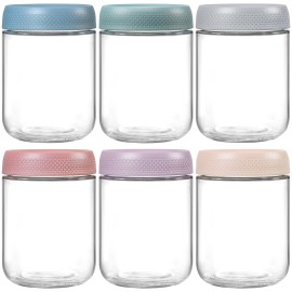 NETANY 6-pack 16 oz Overnight Oats Containers with Lids, Glass jars with Airtight Lids, Wide mouth Mason Salad jars, Glass Food Storage Containers for Snacks Yogurt Spice Sugar NETANY 6-pack 16 oz Overnight Oats Containers with Lids, Glass jars with Airtight Lids, Wide mouth Mason Salad jars, Glass Food Storage Containers for Snacks Yogurt Spice Sugar