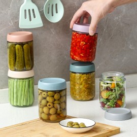 NETANY 6-pack 16 oz Overnight Oats Containers with Lids, Glass jars with Airtight Lids, Wide mouth Mason Salad jars, Glass Food Storage Containers for Snacks Yogurt Spice Sugar NETANY 6-pack 16 oz Overnight Oats Containers with Lids, Glass jars with Airtight Lids, Wide mouth Mason Salad jars, Glass Food Storage Containers for Snacks Yogurt Spice Sugar