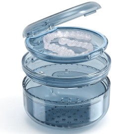 Denture Case Retainer Cleaning Case: 2 in 1 Retainer Case, No-Leak Denture Bath Box Cup, Complete Clean Care for Dentures, Clear Braces, Mouth Guard, Night Guard & Retainers Denture Case Retainer Cleaning Case: 2 in 1 Retainer Case, No-Leak Denture Bath Box Cup, Complete Clean Care for Dentures, Clear Braces, Mouth Guard, Night Guard & Retainers
