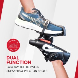 Dual Function Toe Cages - Convert Pedals to Two Sided Toe Cages or Delta Cleats - Compatible with Peloton Bike & Bike+