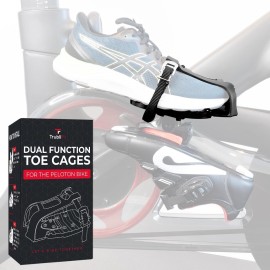 Dual Function Toe Cages - Convert Pedals to Two Sided Toe Cages or Delta Cleats - Compatible with Peloton Bike & Bike+