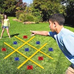 VANPET Giant Tic Tac Toe Bean Bag Toss Games for Kids Adults Family, Large Outside Lawn Yard Backyard Carnival Field Day Game, Beach Picnic Camping Birthday Party Family Reunion Games (Standard)