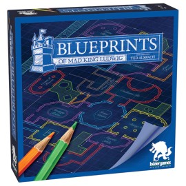 Blueprints of Mad King Ludwig - A Flip & Sketch Strategy Board Game by Bezier Games