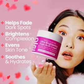 SeoulCeuticals Korean Kojic Acid Cream Dark Spot Remover + Glycolic Acid + Niacinamide + Cica + HA Moisturizer - Cruelty Free K Beauty Skincare 2oz SeoulCeuticals Korean Kojic Acid Cream Dark Spot Remover + Glycolic Acid + Niacinamide + Cica + HA Moisturizer - Cruelty Free K Beauty Skincare 2oz