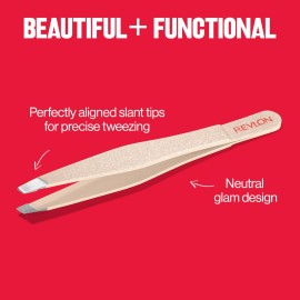 Revlon Designer Series Slant Tweezer, High Precision, Made With Long Lasting Stainless Steel, 1 Count Revlon Designer Series Slant Tweezer, High Precision, Made With Long Lasting Stainless Steel, 1 Count