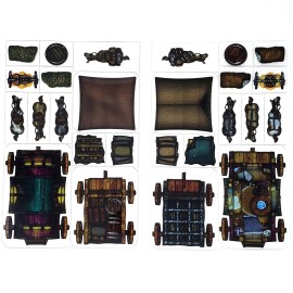 Caravan - 38pc Double-Sided Wagon & Terrain Pieces for Starters & Masters Alike - Roleplaying Objects for Dungeons & Dragons - Immersive Map Accessories for DND 5E, Pathfinder & Warhammer RPGs
