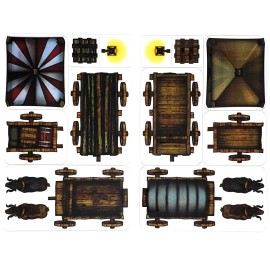Caravan - 38pc Double-Sided Wagon & Terrain Pieces for Starters & Masters Alike - Roleplaying Objects for Dungeons & Dragons - Immersive Map Accessories for DND 5E, Pathfinder & Warhammer RPGs