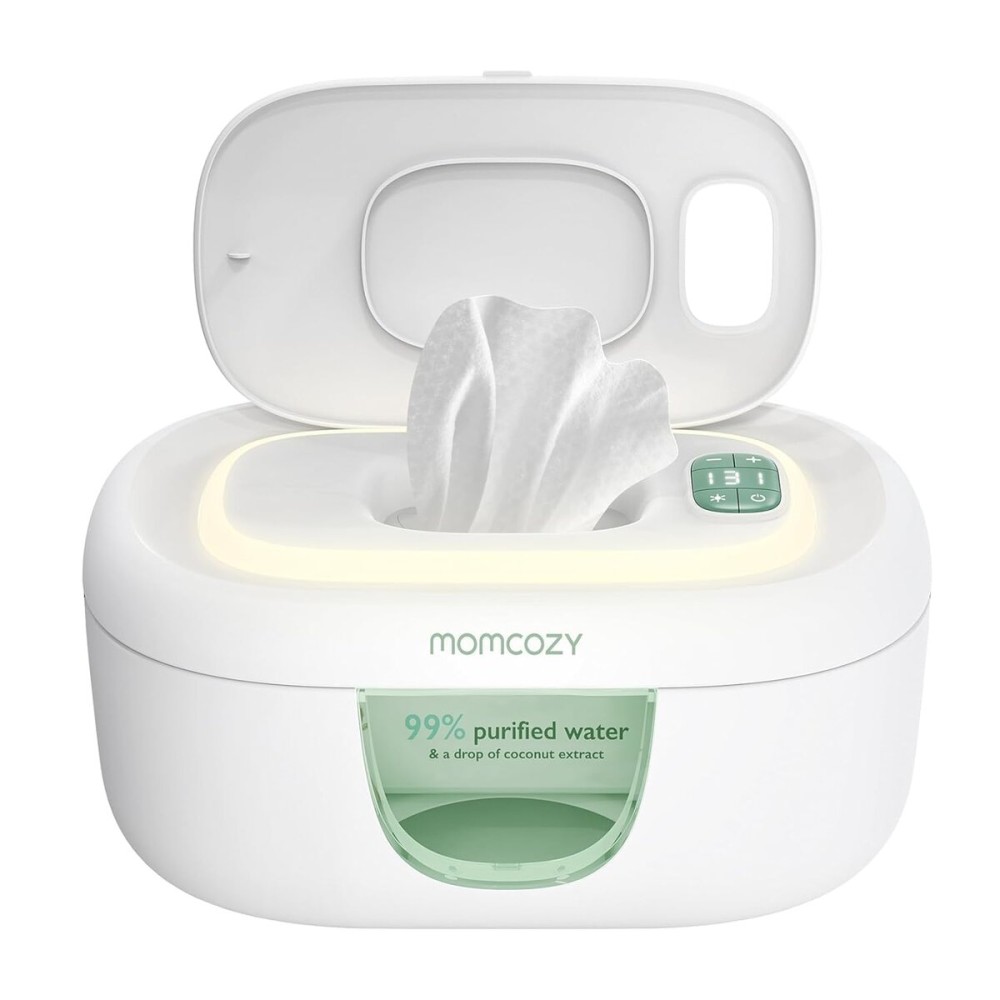 Momcozy Baby Wipe Warmer, Innovative Spring Design, Large Capacity Wipes Dispenser, Fast and Even Heating, 4 Modes of Temperature Heating Control, Diaper Wipe Warmer with Night Light Momcozy Baby Wipe Warmer, Innovative Spring Design, Large Capacity Wipes Dispenser, Fast and Even Heating, 4 Modes of Temperature Heating Control, Diaper Wipe Warmer with Night Light