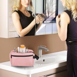 Icramsy Travel Toiletry bag Toiletry bag for women men Hanging Cosmetic bag Travel accessories for Women Men (Pink) Icramsy Travel Toiletry bag Toiletry bag for women men Hanging Cosmetic bag Travel accessories for Women Men (Pink)