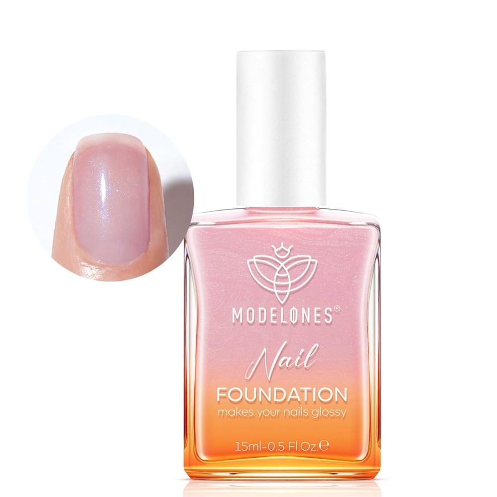 modelones Nail Strengthener, Sparkle Pink Nail Natural Concealer Foundation Polish Air Dry Nail Growth Polish for Damaged Nails Imperfection Masking Gifts for Women 15ml modelones Nail Strengthener, Sparkle Pink Nail Natural Concealer Foundation Polish Air Dry Nail Growth Polish for Damaged Nails Imperfection Masking Gifts for Women 15ml