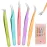 MORGLES 5pcs Eyelash Extension Tweezers High Precision, Straight and Curved Volume Lash Tweezers for Extensions, Crafting, Girls Women Beginners