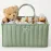 Blissful Diary Baby Diaper Caddy Organizer, Stylish Storage Basket for Newborn Essentials and Diaper Station, Gift for Baby Shower and Registry Must-Have, Sage Green