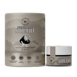 WELLBEING NUTRITION Pure & Natural Himalayan Shilajit Original Resin 20g for Strength, Stamina & Performance | Shilajit Resin for Men & Women with 75% Fulvic Acid & 85 Trace Minerals | Lab Tested