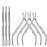 6 Packs Cuticle Trimmer with Pusher - Professional Stainless Steel Cuticle Nippers Cutter Clippers and Cuticle Remover Manicure Tools for Fingernails Toenails (silver)