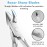 6 Packs Cuticle Trimmer with Pusher - Professional Stainless Steel Cuticle Nippers Cutter Clippers and Cuticle Remover Manicure Tools for Fingernails Toenails (silver)