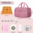 TWBTC Chinese Pink 1.17 inches Compact Mahjong Set, Travel Small Size, 144 + 8 Blank Melamine Tiles, with Portable Travel Handbag Complete Mahjong Game Set