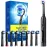 TEETHEORY Rotating Electric Toothbrush for Adults with 8 Brush Heads (2 Types), 4 Modes Deep Clean Electric Toothbrush with Rechargeable Power and 2 Min Smart Timer (1- Black, p1)