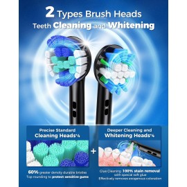TEETHEORY Rotating Electric Toothbrush for Adults with 8 Brush Heads (2 Types), 4 Modes Deep Clean Electric Toothbrush with Rechargeable Power and 2 Min Smart Timer (1- Black, p1) TEETHEORY Rotating Electric Toothbrush for Adults with 8 Brush Heads (2 Types), 4 Modes Deep Clean Electric Toothbrush with Rechargeable Power and 2 Min Smart Timer (1- Black, p1)