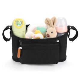 Accmor Universal Stroller Organizer with Detachable Phone Bag, Stroller Bag Caddy Organizer Stroller Accessories for Uppababy, Baby Jogger, Nuna, Doona, Britax Strollers Accmor Universal Stroller Organizer with Detachable Phone Bag, Stroller Bag Caddy Organizer Stroller Accessories for Uppababy, Baby Jogger, Nuna, Doona, Britax Strollers