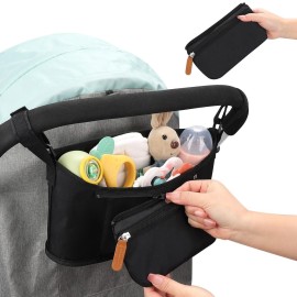 Accmor Universal Stroller Organizer with Detachable Phone Bag, Stroller Bag Caddy Organizer Stroller Accessories for Uppababy, Baby Jogger, Nuna, Doona, Britax Strollers Accmor Universal Stroller Organizer with Detachable Phone Bag, Stroller Bag Caddy Organizer Stroller Accessories for Uppababy, Baby Jogger, Nuna, Doona, Britax Strollers
