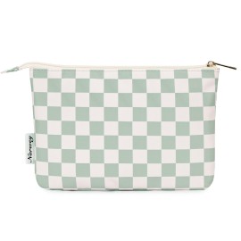 Narwey Small Makeup Bag for Purse Travel Makeup Pouch Cosmetic Bag Zipper Pouch Bags for Women (Mint Green Checkerboard) Narwey Small Makeup Bag for Purse Travel Makeup Pouch Cosmetic Bag Zipper Pouch Bags for Women (Mint Green Checkerboard)