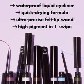e.l.f. H2O Proof Inkwell Eyeliner Pen, High-pigment, Waterproof Liquid Eyeliner, Delivers A Matte Finish, Vegan & Cruelty-free, Film Noir e.l.f. H2O Proof Inkwell Eyeliner Pen, High-pigment, Waterproof Liquid Eyeliner, Delivers A Matte Finish, Vegan & Cruelty-free, Film Noir