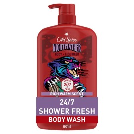Old Spice Cleansing Body Wash for Men, 3X Defense, 24/7 Shower Fresh with Lasting Scent, 2-in-1 Body & Face Wash, NightPanther with Rich Warm Scent, 33.4 oz Old Spice Cleansing Body Wash for Men, 3X Defense, 24/7 Shower Fresh with Lasting Scent, 2-in-1 Body & Face Wash, NightPanther with Rich Warm Scent, 33.4 oz