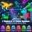 PIKOY Dinosaur Night Light Projector | 15 Sounds & 3D Films | 31Colors & Remote Control | Dinosaur Toys for Kids 3-8, Toddler Toys, Boys Room Decor, STEM Educational Gifts