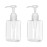 100ml (3.4oz) Pump Bottle Dispenser Jansburg 2 Pack Refillable Flat Square Plastic Lotion Dispenser Leakproof Empty Lotion Pump Bottle for Essential Oil Soap Lotion Shampoo Clear