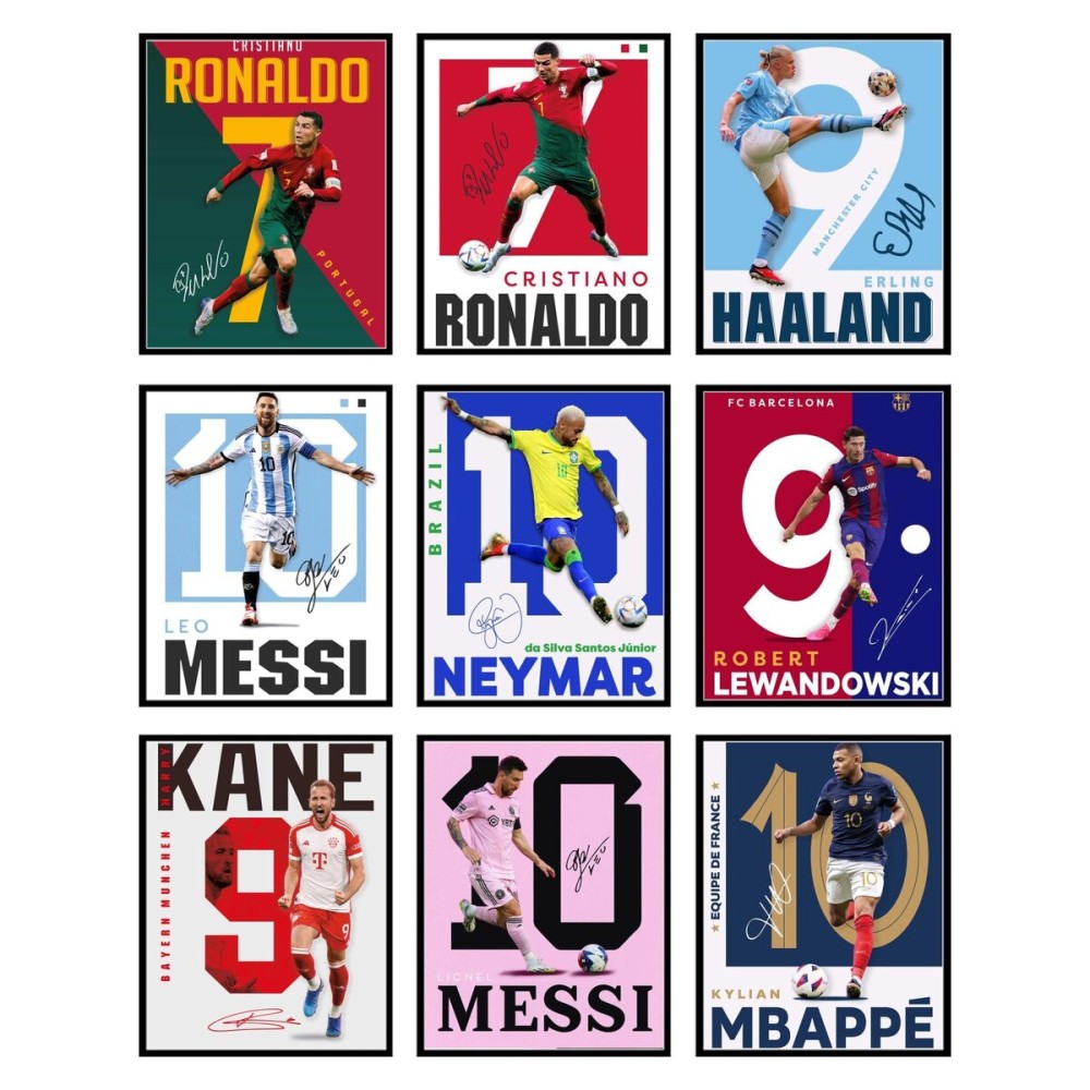 BigWig Prints Soccer Poster - Soccer Posters For Boys Bedroom, Messi And Ronaldo Poster, Messi Posters For Boys Bedroom, Soccer Wall Art, Messi Wall Art, Ronaldo Posters - Unframed Set Of 9 (8x10) BigWig Prints Soccer Poster - Soccer Posters For Boys Bedroom, Messi And Ronaldo Poster, Messi Posters For Boys Bedroom, Soccer Wall Art, Messi Wall Art, Ronaldo Posters - Unframed Set Of 9 (8x10)