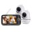 iFamily Split Screen Baby Monitor, Large Display Video Baby Monitor with 2 Cameras and Audio, Long Range, Remote pan tilt, Night Vision, Temperature Sensor, 2 Way Talk, Feeding Clock and lullabies.