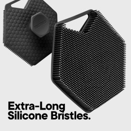 TOOLETRIES Body Scrubber 2.0 - Premium Silicone Scrubber for Cleaning, Exfoliating and Invigorating Your Skin - Extra Long Lather Boosting Bristles with Ergonomic Handle, Long-Lasting & Easy to Clean