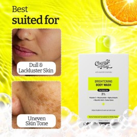 Chemist at Play Brightening Body Wash | Glowing Skin Vitamin C Bodywash | Helps to Reduce Fades Dark Spots, Evens out Skin Tone | Alpha Arbutin | 30X Vitamin C with Camu Camu | For Women & Men | 236ml