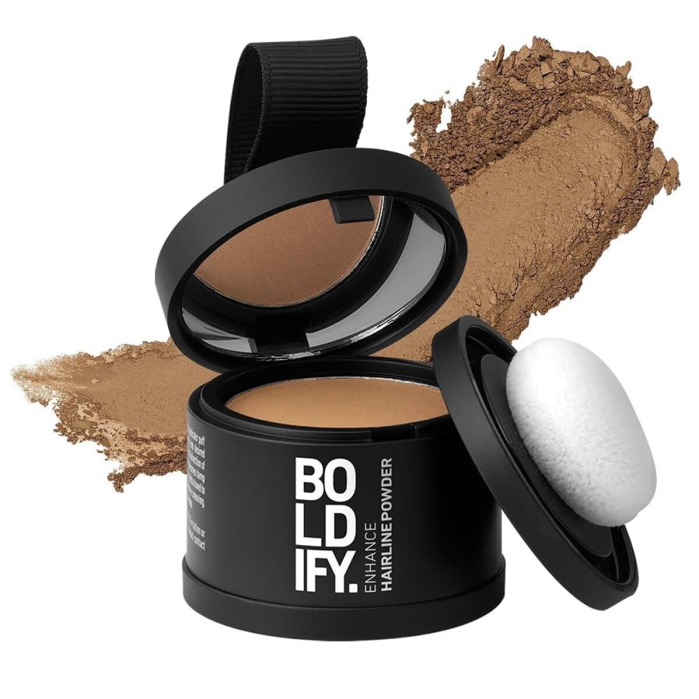 BOLDIFY Hairline Powder - Root Touch Up Hair Color for Gray Coverage - Bald Spot Concealing Hair Powder for Women & Men - 48-Hour Stain-Proof - Dark Blonde BOLDIFY Hairline Powder - Root Touch Up Hair Color for Gray Coverage - Bald Spot Concealing Hair Powder for Women & Men - 48-Hour Stain-Proof - Dark Blonde